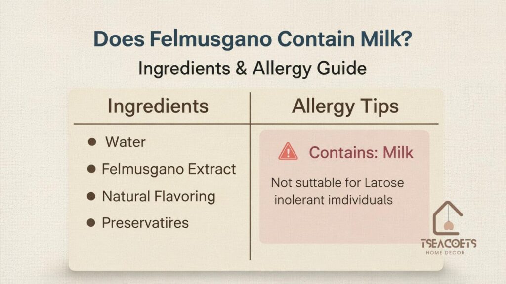 Does Felmusgano Contain Milk Ingredients & Allergy Guide