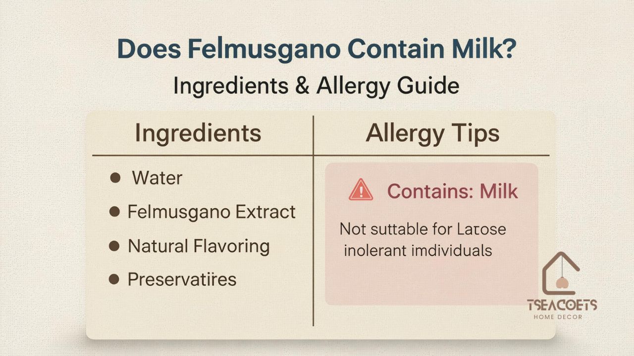 Does Felmusgano Contain Milk Ingredients & Allergy Guide